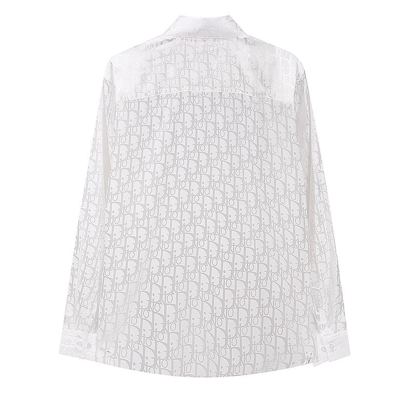 0808 New silk skin-friendly long-sleeved shirt 0808 New silk skin-friendly long-sleeved shirt
