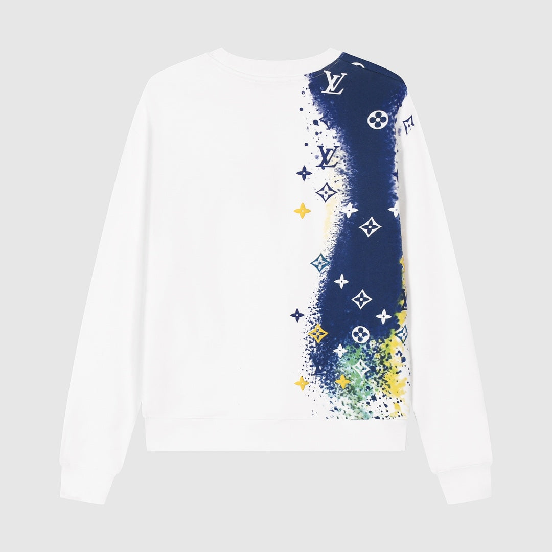 Blue Yellow Print Sweatshirt Blue Yellow Print Sweatshirt