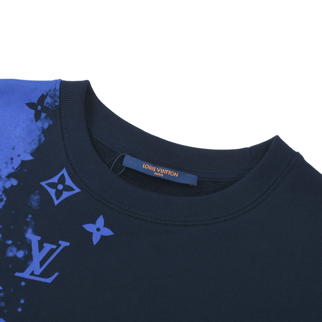 Blue Yellow Print Sweatshirt Blue Yellow Print Sweatshirt