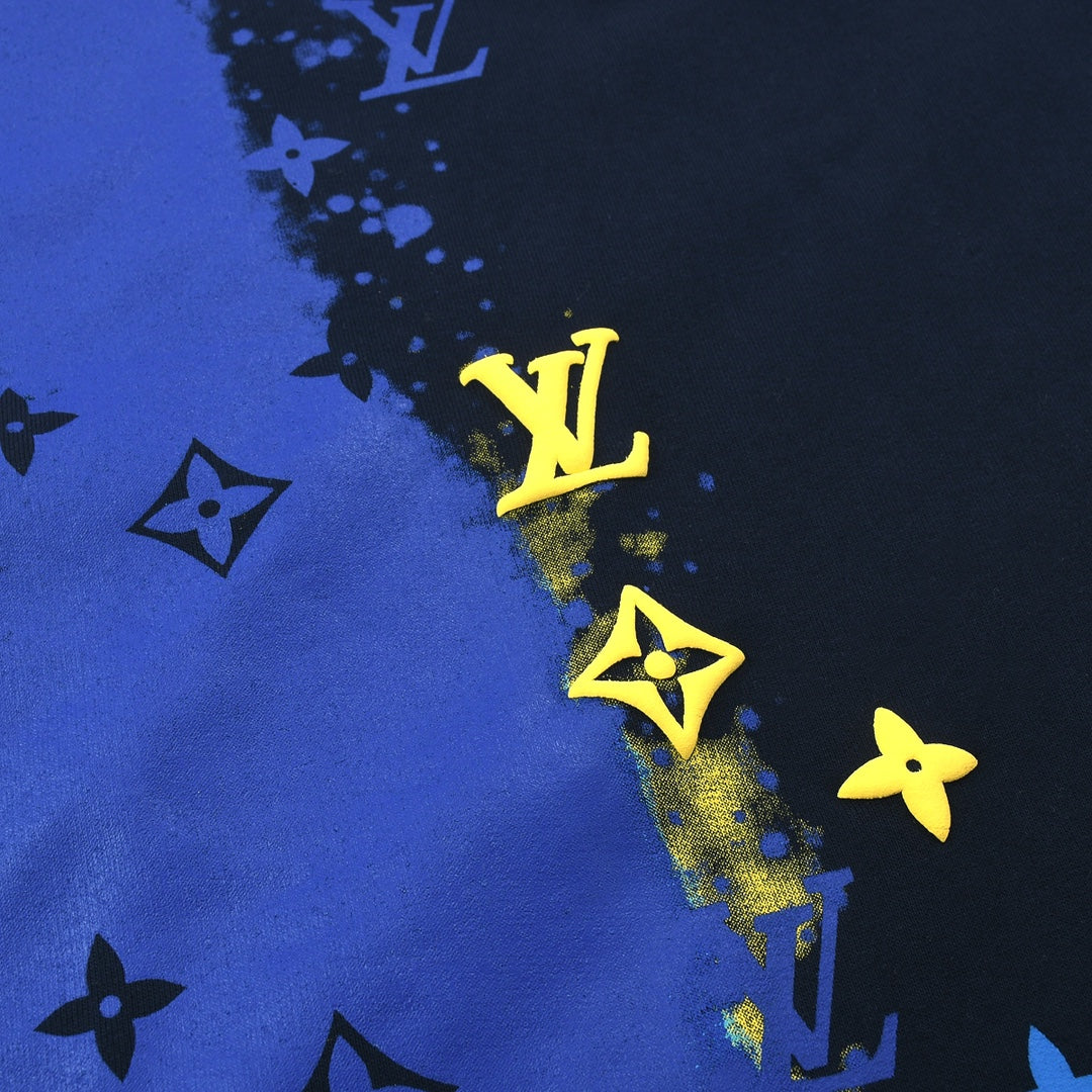 Blue Yellow Print Sweatshirt Blue Yellow Print Sweatshirt