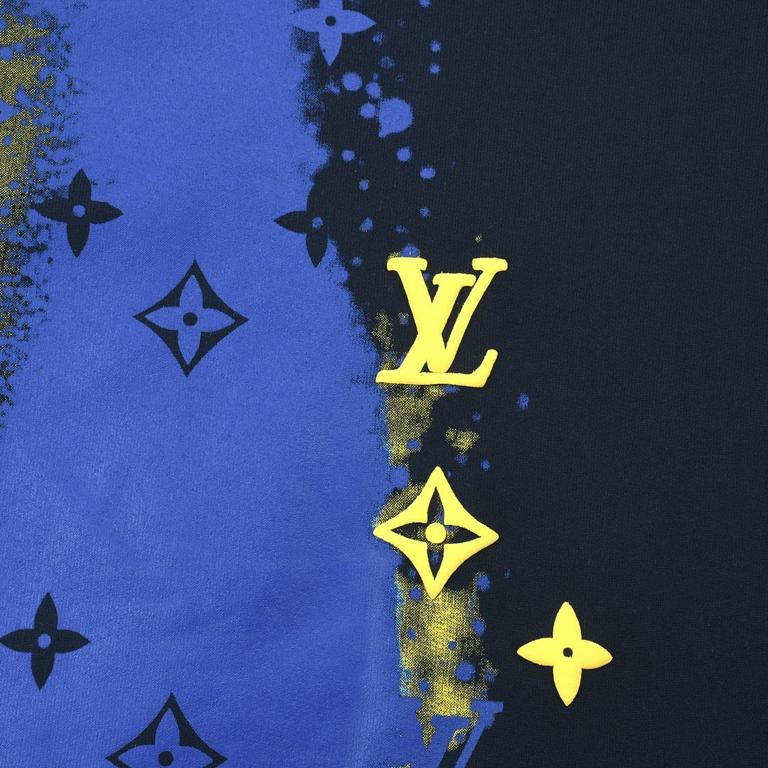 Blue Yellow Print Sweatshirt Blue Yellow Print Sweatshirt