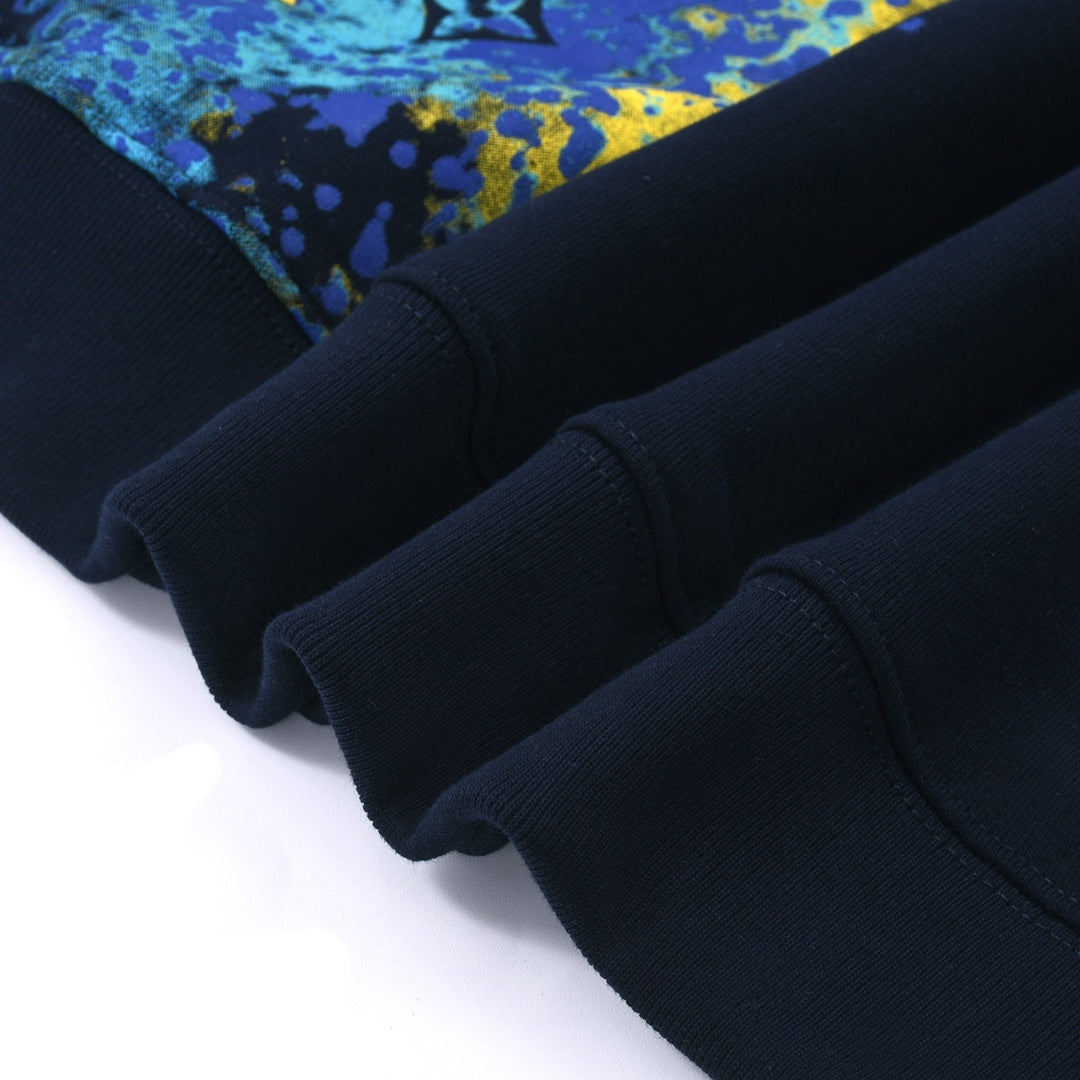 Blue Yellow Print Sweatshirt Blue Yellow Print Sweatshirt