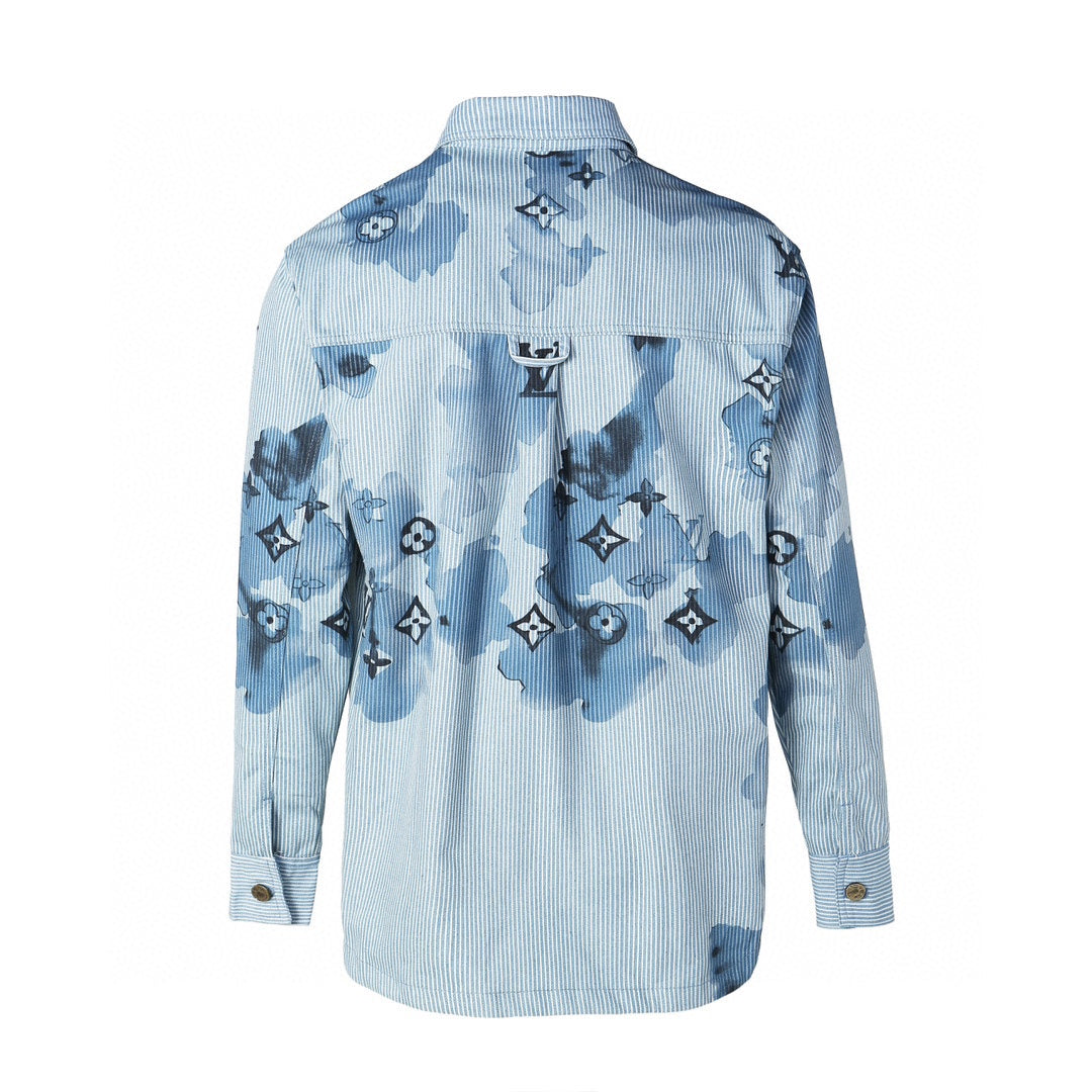 0717 New blue sky striped shirt jacket 0717 New blue sky striped shirt jacket