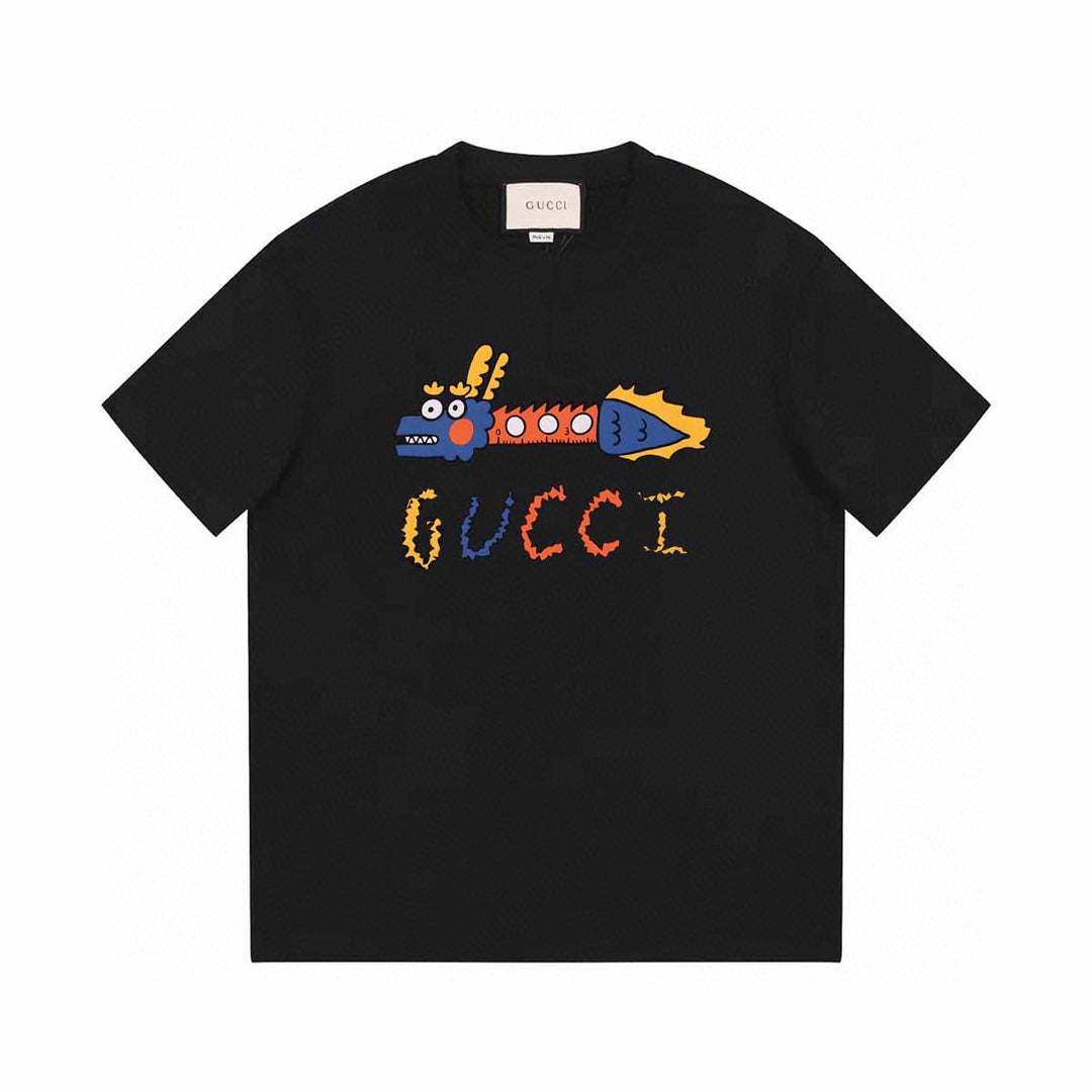 Cartoon Dragon Printed T-shirt Cartoon Dragon Printed T-shirt