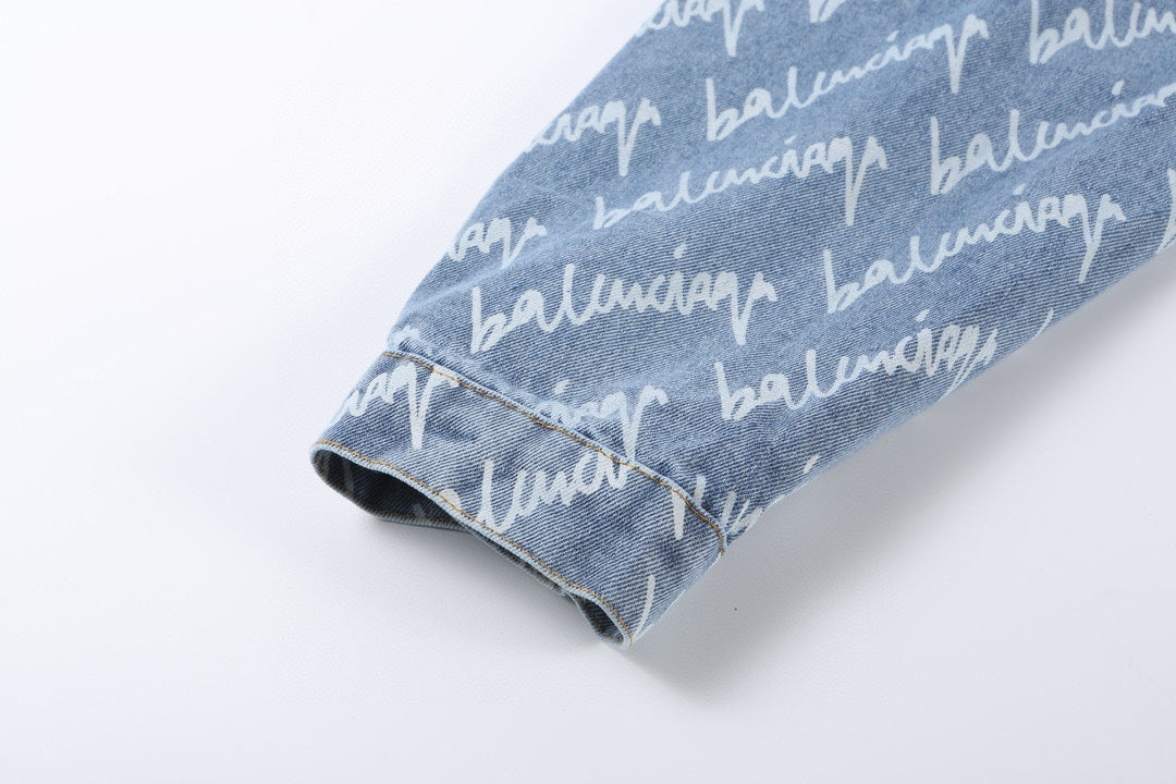 0717 New blue denim print jacket 0717 New blue denim print jacket