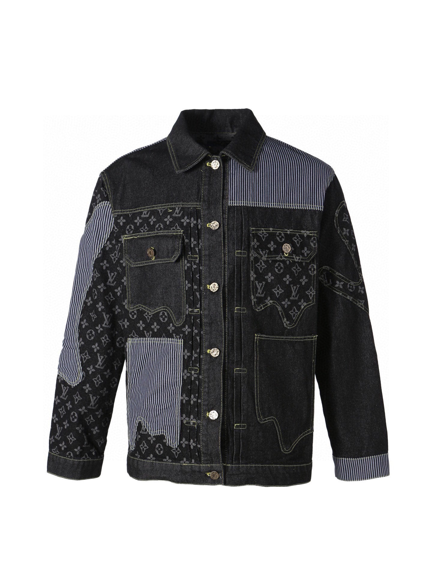 0717 Classic denim patchwork jacket 0717 Classic denim patchwork jacket