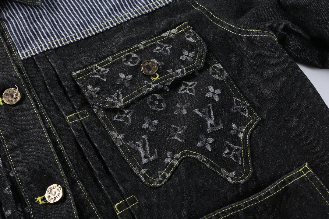 0717 Classic denim patchwork jacket 0717 Classic denim patchwork jacket