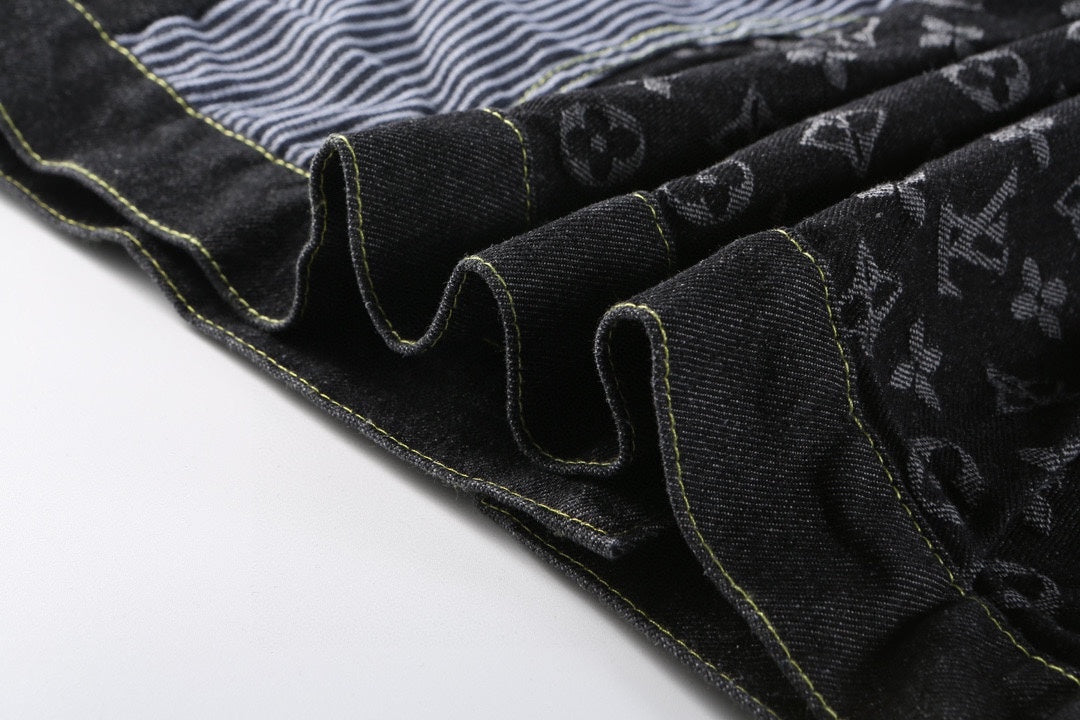 0717 Classic denim patchwork jacket 0717 Classic denim patchwork jacket