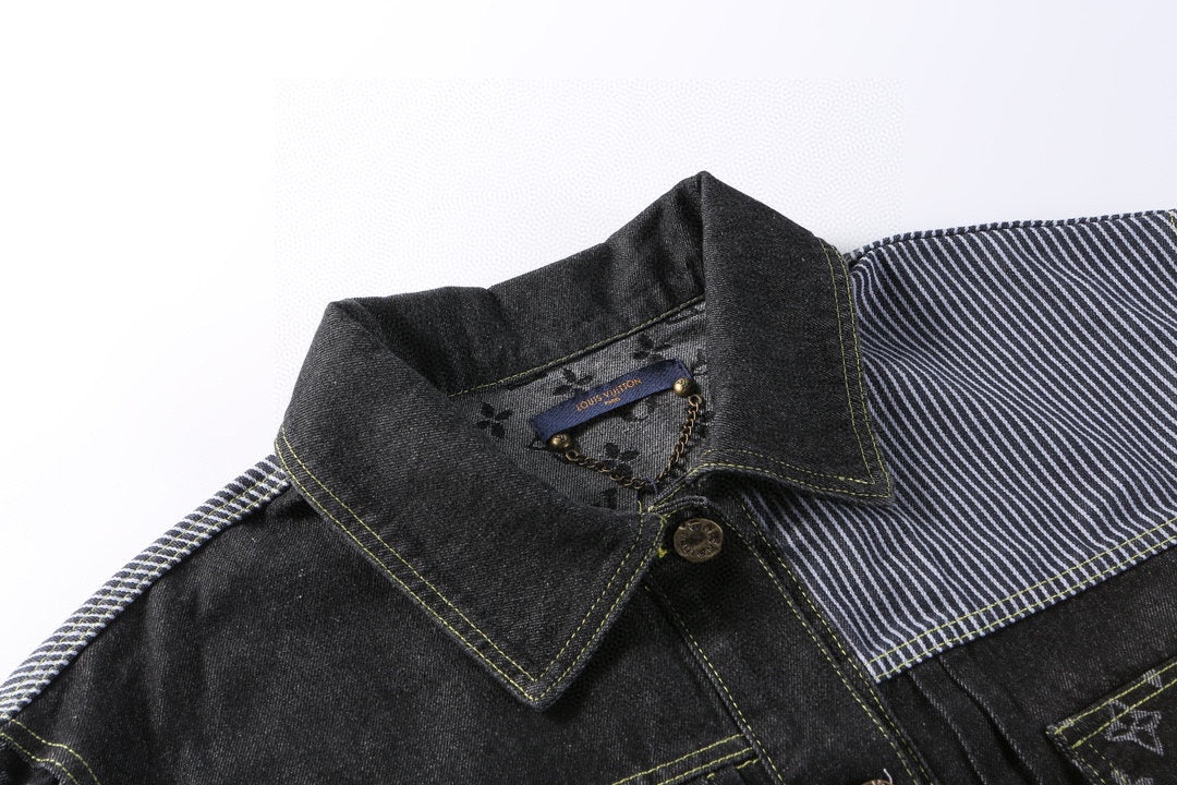 0717 Classic denim patchwork jacket 0717 Classic denim patchwork jacket