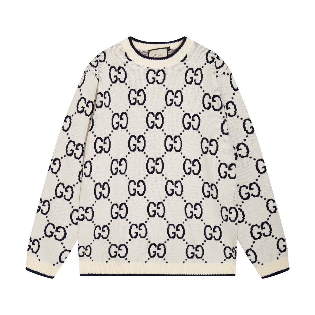 0909 New alphabet jacquard crew-neck sweater 0909 New alphabet jacquard crew-neck sweater
