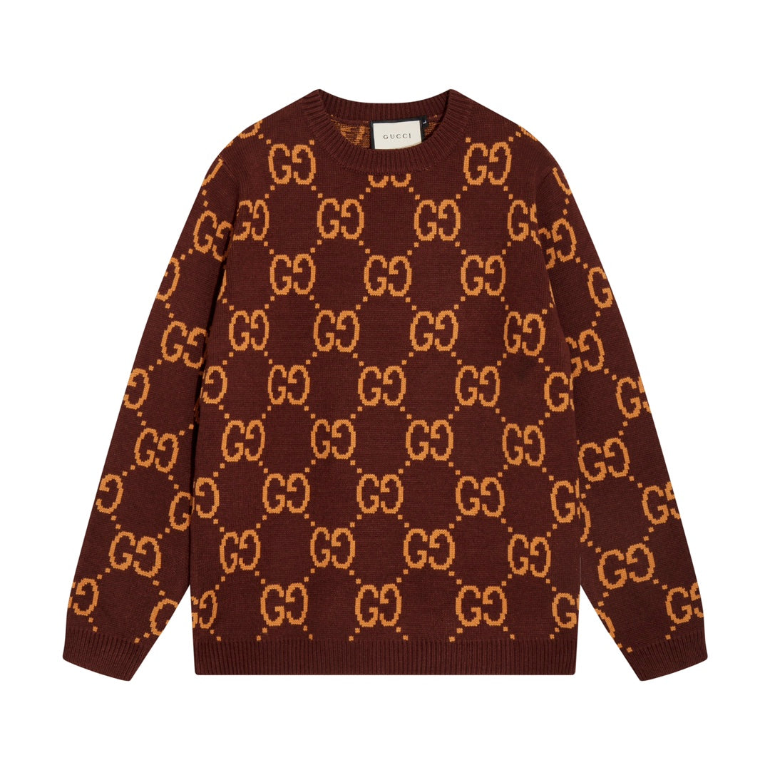 0909 New alphabet jacquard crew-neck sweater 0909 New alphabet jacquard crew-neck sweater