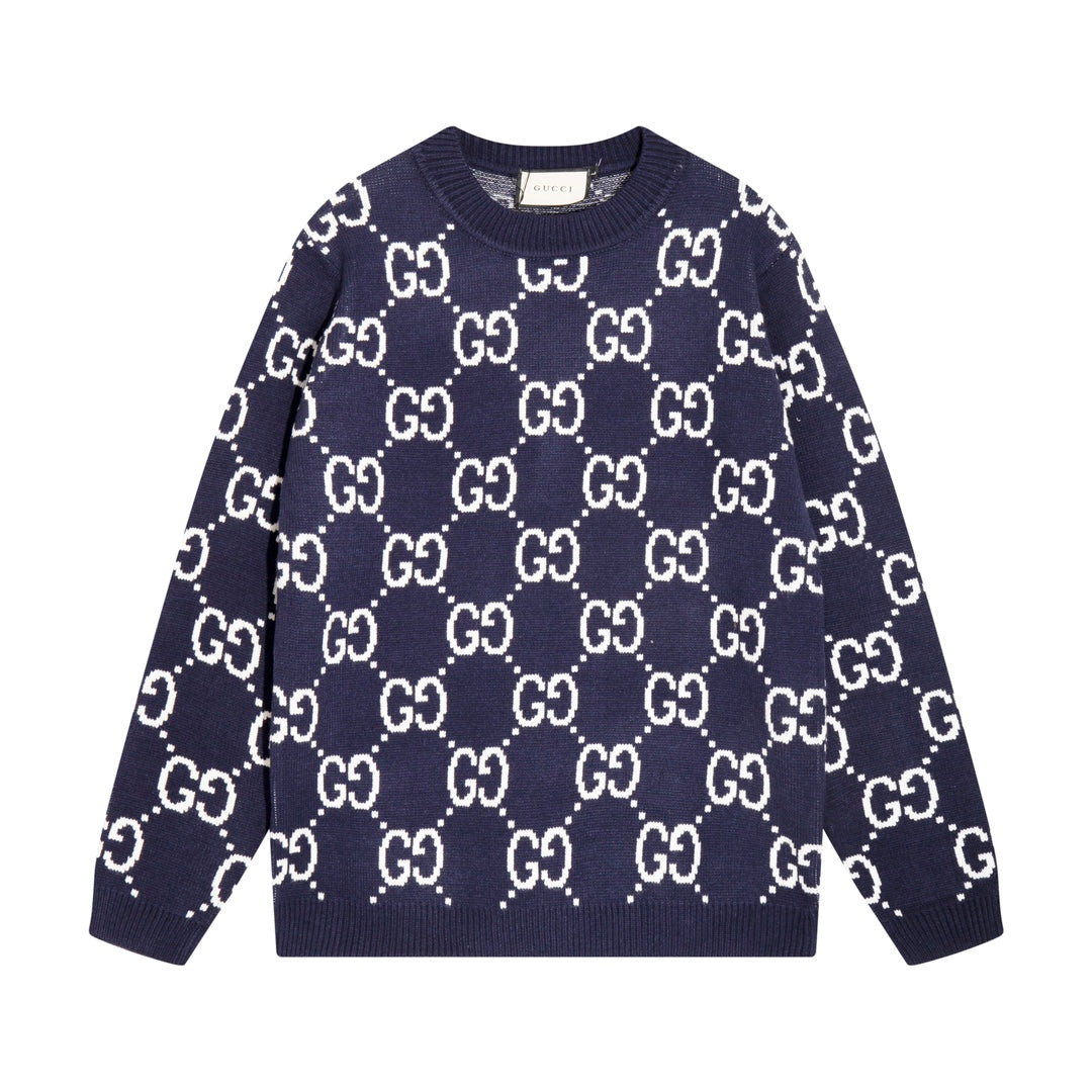 0909 New alphabet jacquard crew-neck sweater 0909 New alphabet jacquard crew-neck sweater