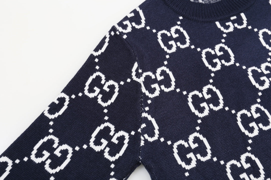 0909 New alphabet jacquard crew-neck sweater 0909 New alphabet jacquard crew-neck sweater
