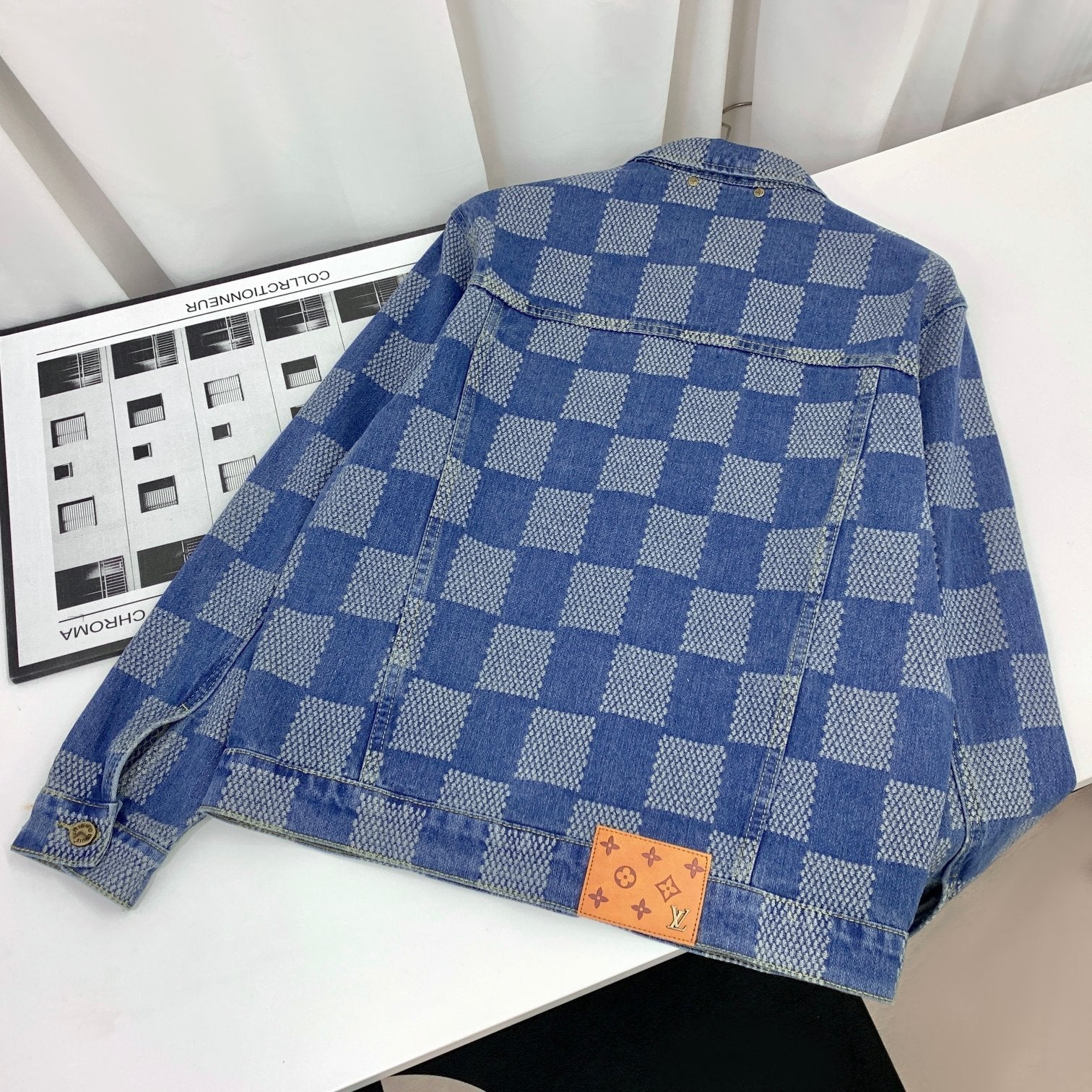 0717 Classic plaid style denim suit 0717 Classic plaid style denim suit