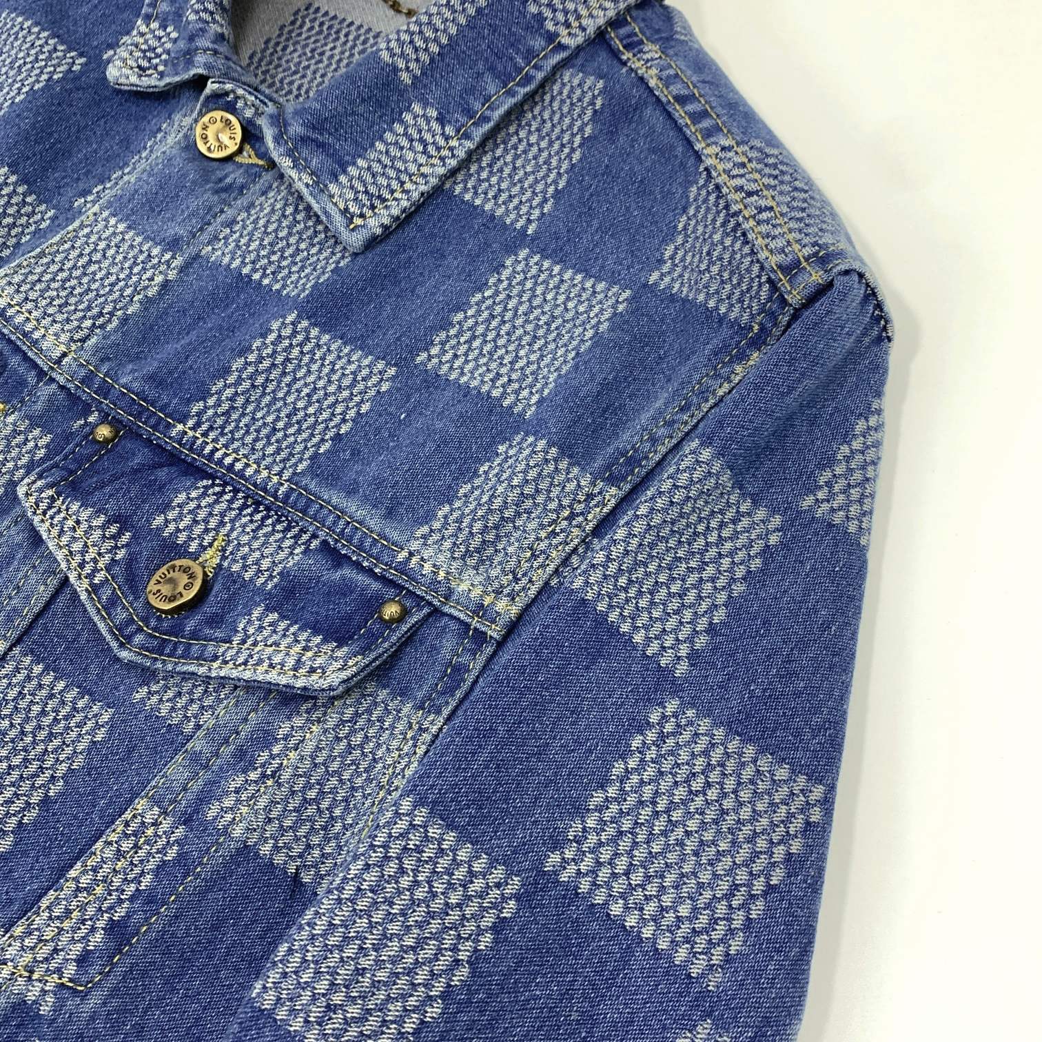 0717 Classic plaid style denim suit 0717 Classic plaid style denim suit