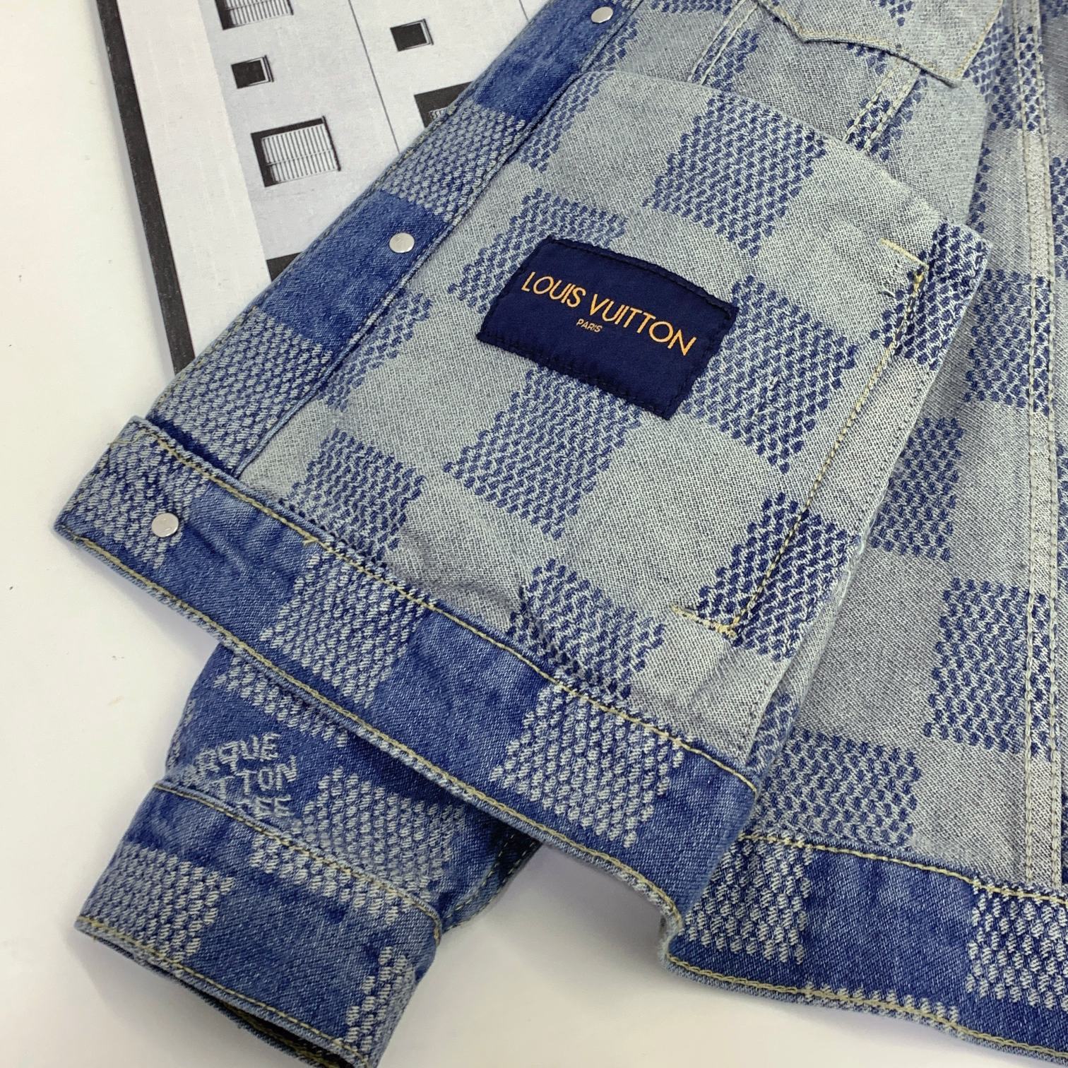 0717 Classic plaid style denim suit 0717 Classic plaid style denim suit