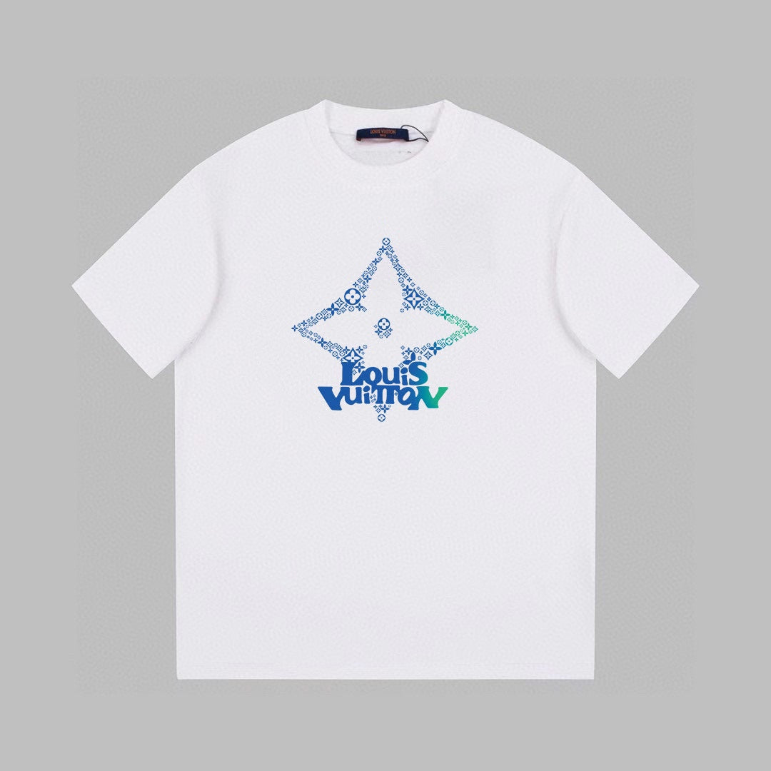 Four-pointed star print T-shirt Four-pointed star print T-shirt