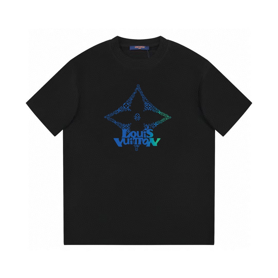 Four-pointed star print T-shirt Four-pointed star print T-shirt