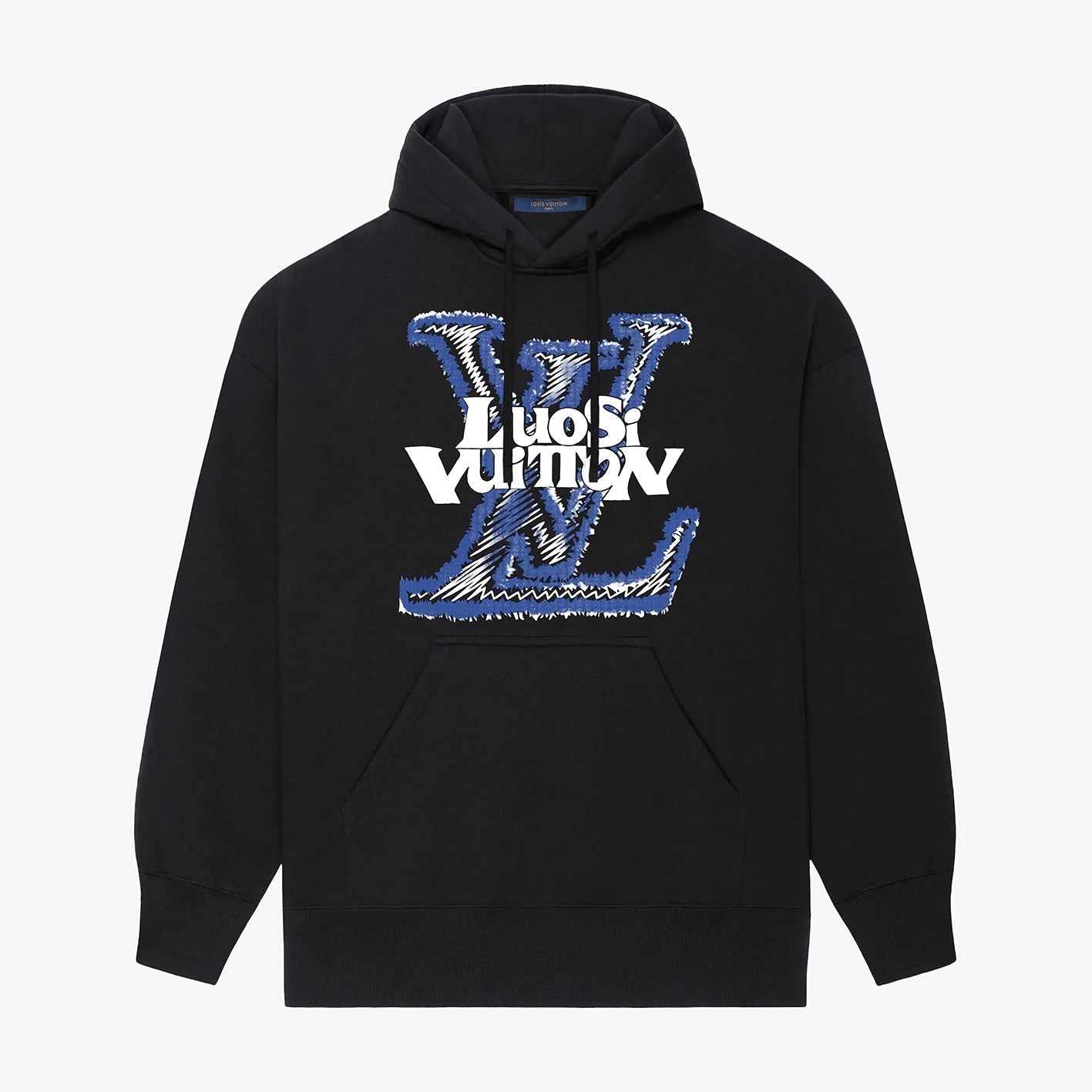 Blue Classic Print Hoodie Blue Classic Print Hoodie