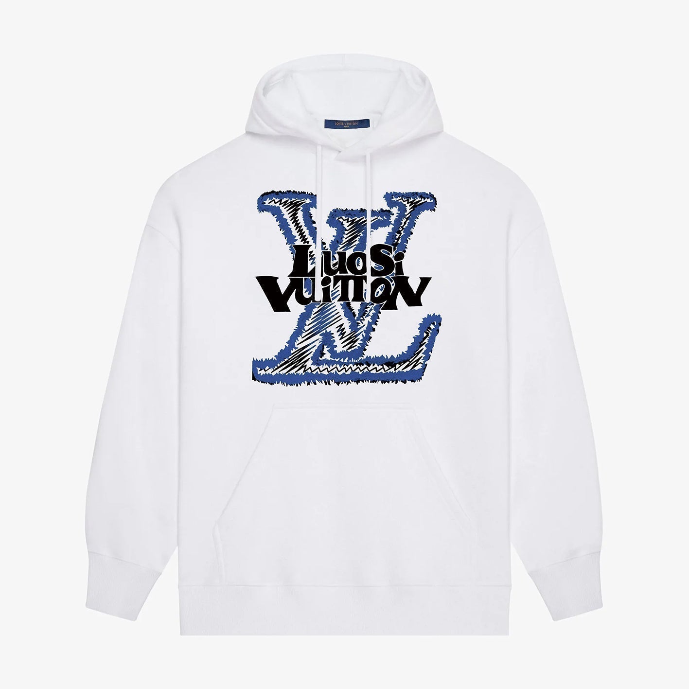 Blue Classic Print Hoodie Blue Classic Print Hoodie