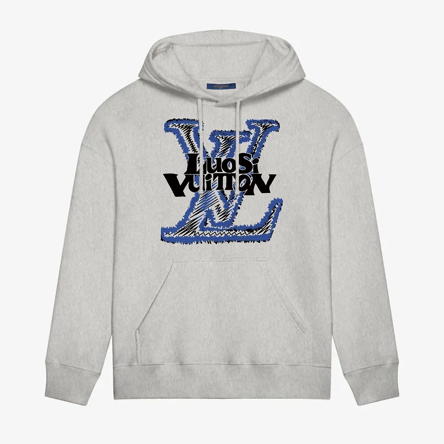 Blue Classic Print Hoodie Blue Classic Print Hoodie