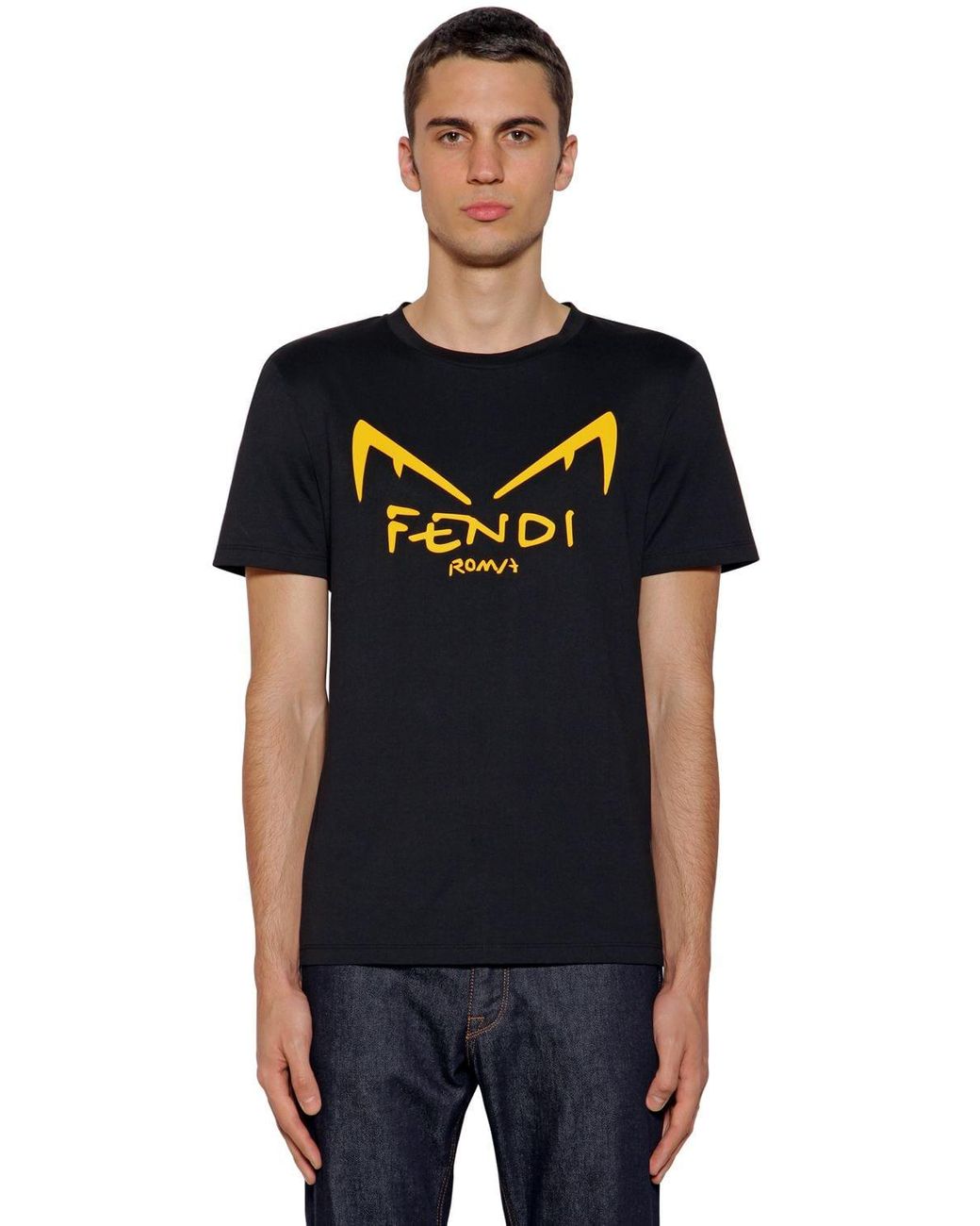 Diabolic Eyes Print Cotton T Shirt Diabolic Eyes Print Cotton T Shirt