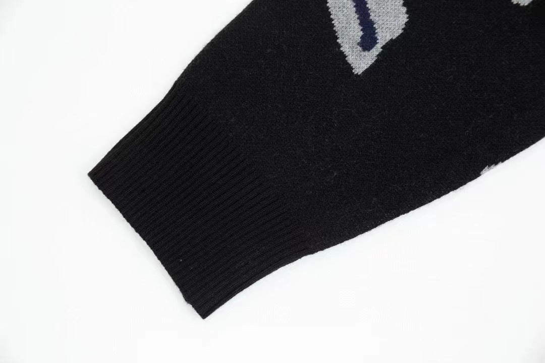 F Letter Knitted Sweater F Letter Knitted Sweater