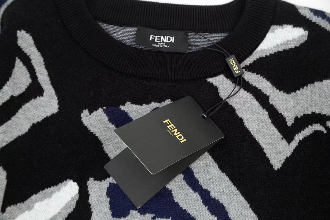 F Letter Knitted Sweater F Letter Knitted Sweater