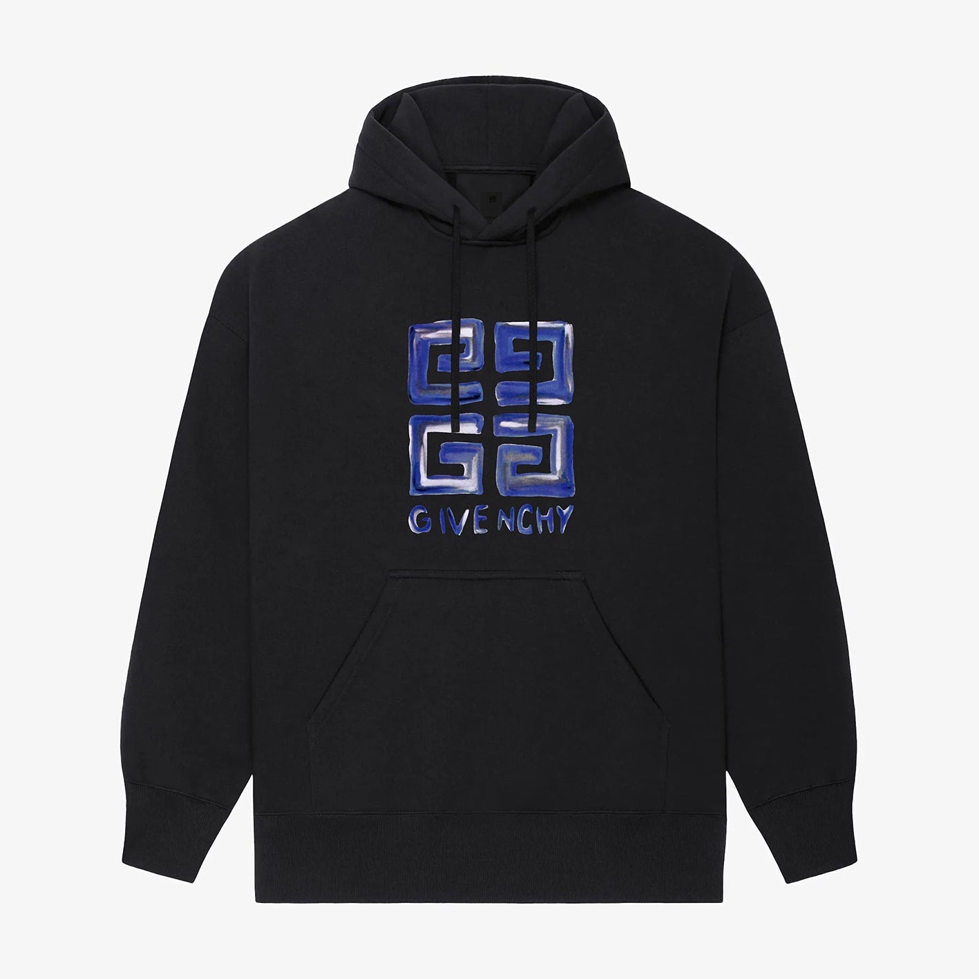 Blue Square Print Hoodie Blue Square Print Hoodie