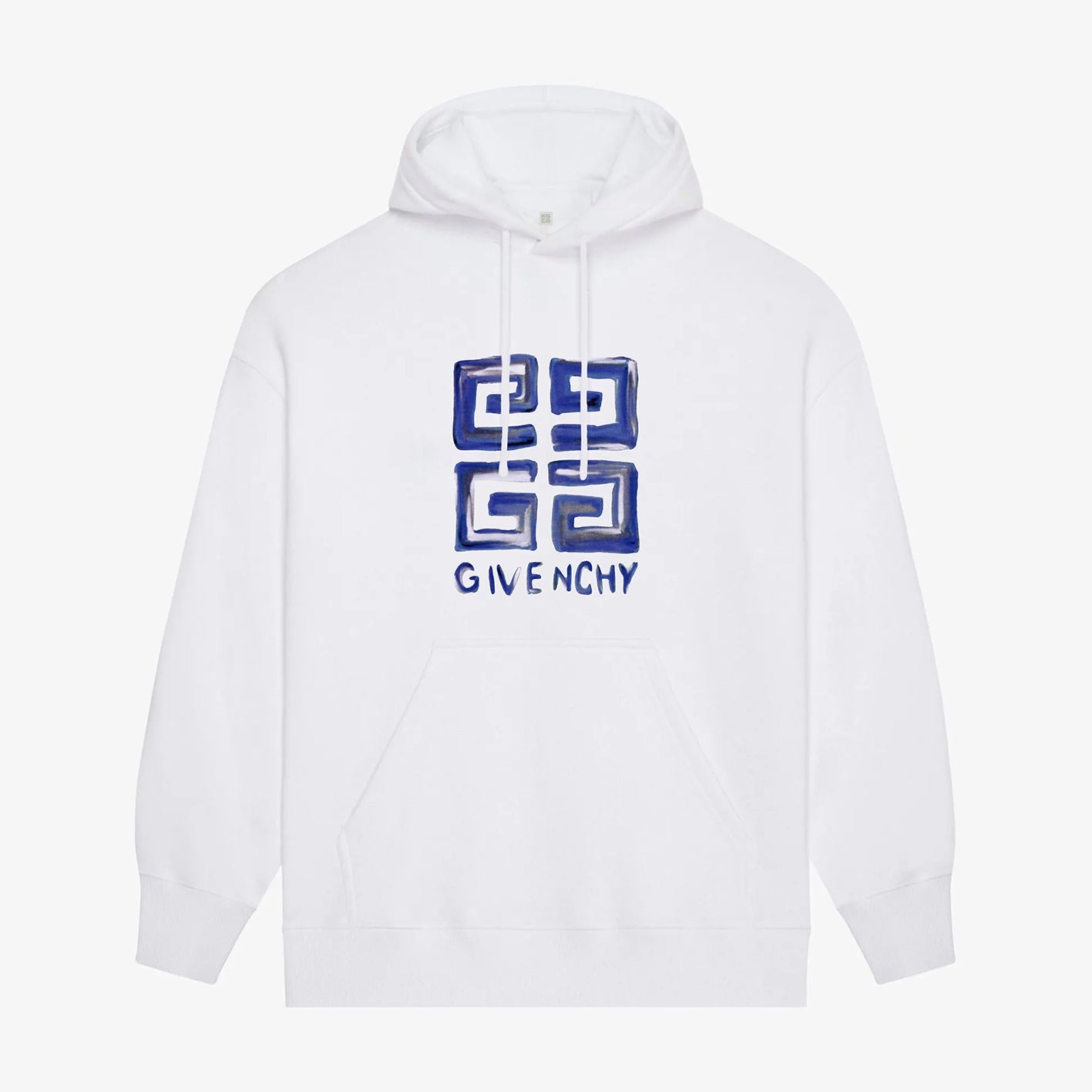 Blue Square Print Hoodie Blue Square Print Hoodie