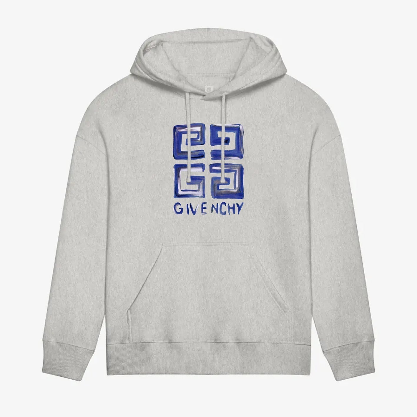 Blue Square Print Hoodie Blue Square Print Hoodie