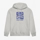Blue Square Print Hoodie Blue Square Print Hoodie