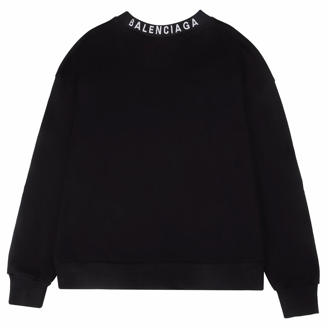 Collar Print Embroidered Sweatshirt Collar Print Embroidered Sweatshirt