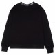 Collar Print Embroidered Sweatshirt Collar Print Embroidered Sweatshirt