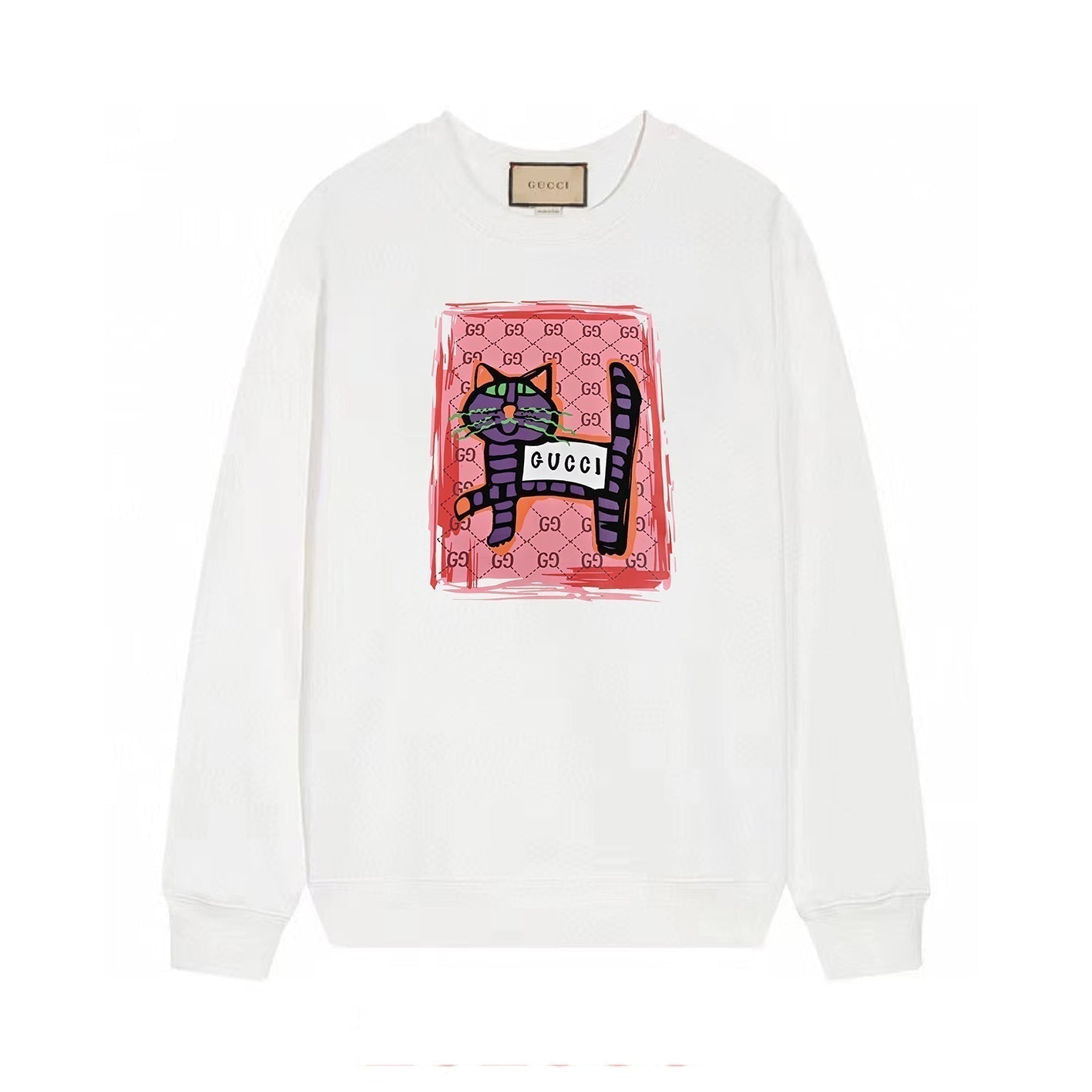 Cat Print Sweatshirt Cat Print Sweatshirt