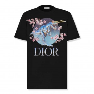 DINOSAUR Print BLACK T SHIRT