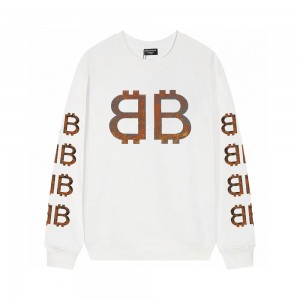 Vintage B Letter Print Sweatshirt