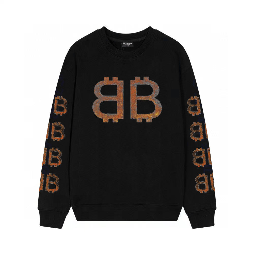Vintage B Letter Print Sweatshirt Vintage B Letter Print Sweatshirt