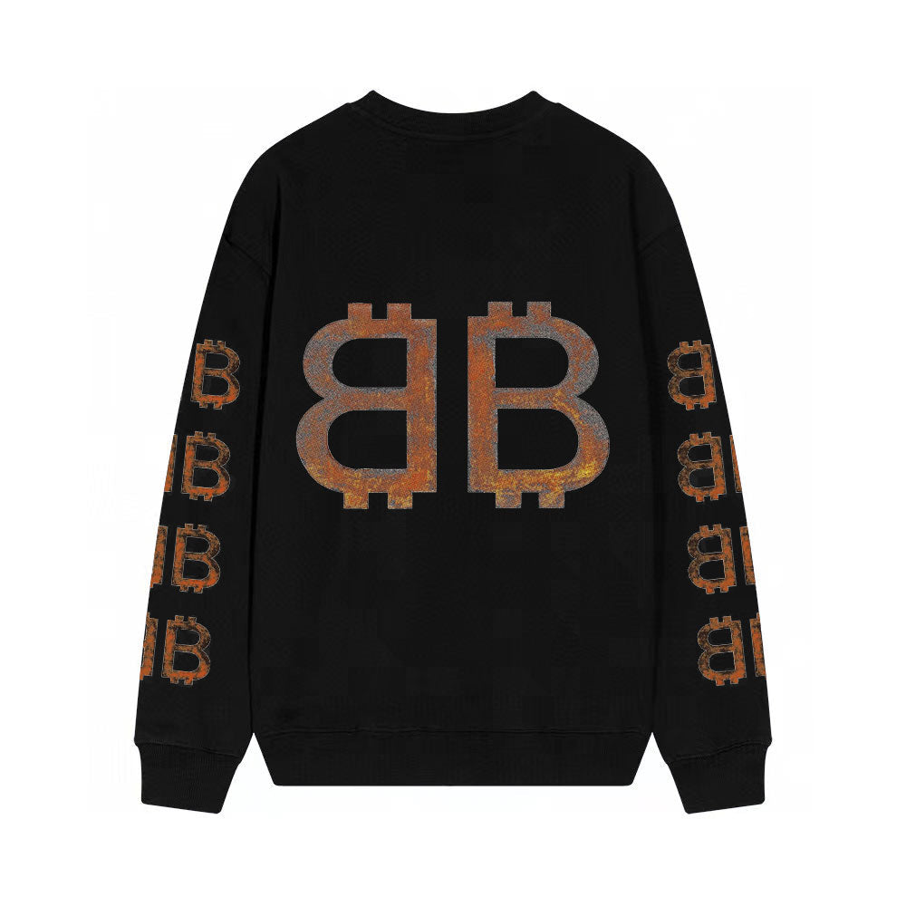 Vintage B Letter Print Sweatshirt Vintage B Letter Print Sweatshirt