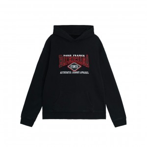 Red Paris Print Hoodie