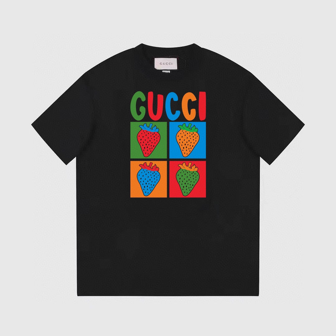 Four Grids Strawberry Print T-Shirt Four Grids Strawberry Print T-Shirt