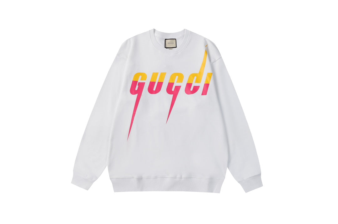 Colorful Gradient Bladed Letter Hoodie Colorful Gradient Bladed Letter Hoodie