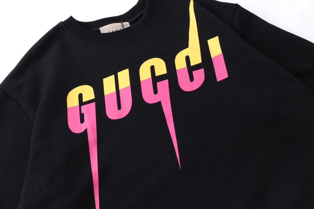 Colorful Gradient Bladed Letter Hoodie Colorful Gradient Bladed Letter Hoodie
