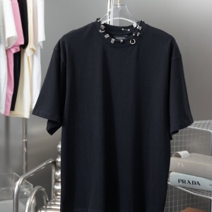 0617 New metallic neckline T-shirts