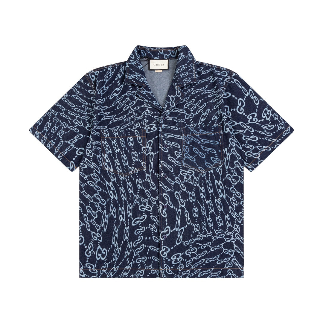 0617 New denim short-sleeved shirt 0617 New denim short-sleeved shirt