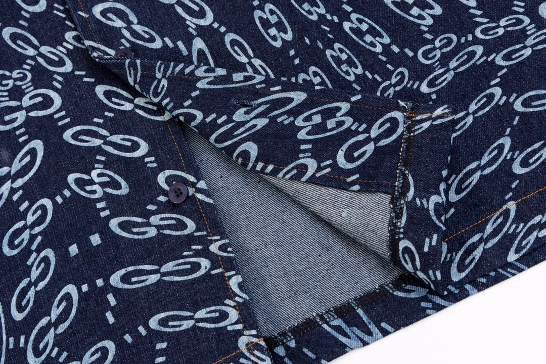 0617 New denim short-sleeved shirt 0617 New denim short-sleeved shirt