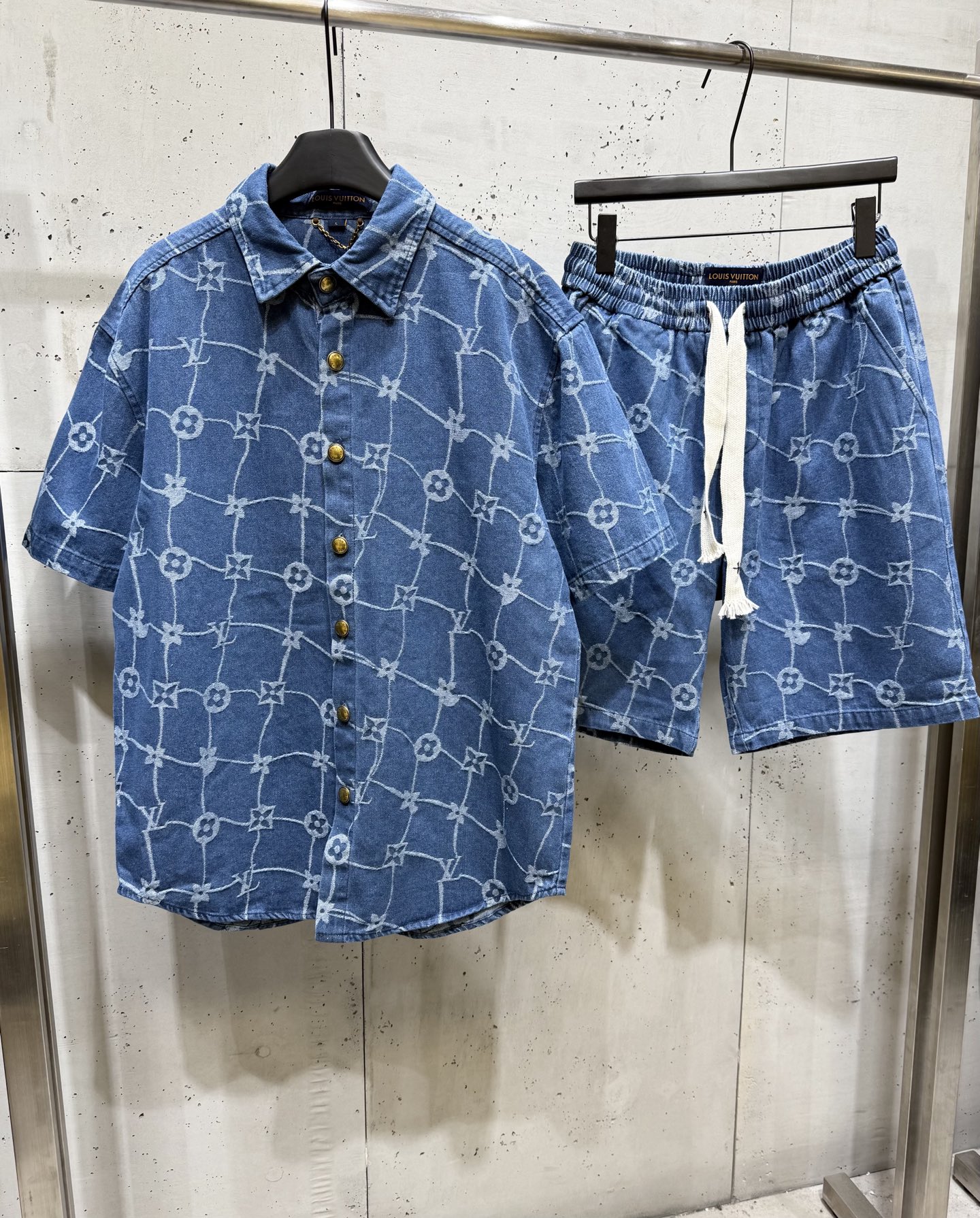 Full printed denim suit Full printed denim suit