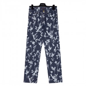 Wheat ears and leaves jacquard jeans