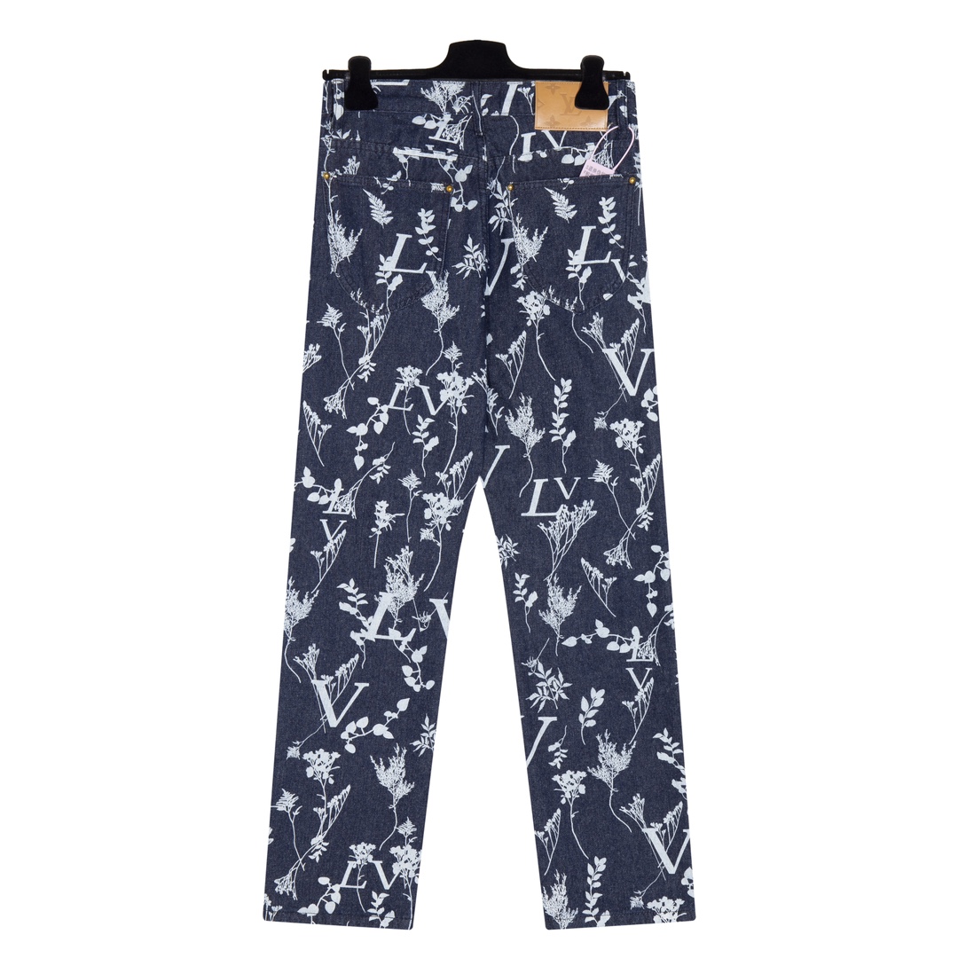 Wheat ears and leaves jacquard jeans Wheat ears and leaves jacquard jeans
