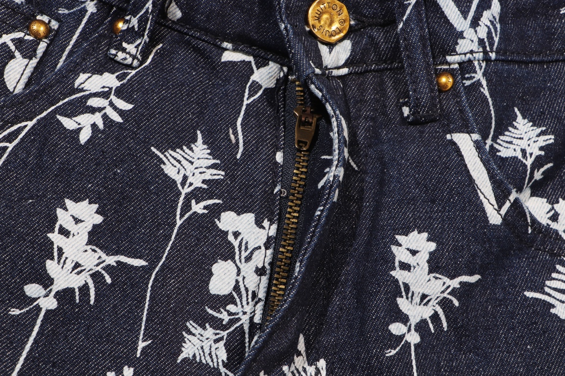 Wheat ears and leaves jacquard jeans Wheat ears and leaves jacquard jeans